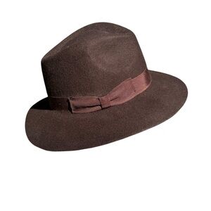 Morgan Taylor Chocolate Brown Fedora Hat